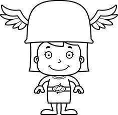 Cartoon Smiling Hermes Girl N2