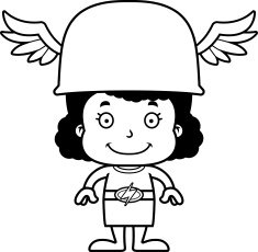Cartoon Smiling Hermes Girl N4