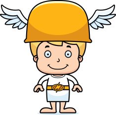 Cartoon Smiling Hermes Boy