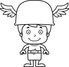 Cartoon Smiling Hermes Boy N2