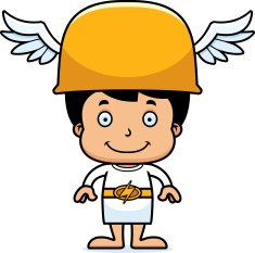Cartoon Smiling Hermes Boy N3