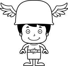 Cartoon Smiling Hermes Boy N4
