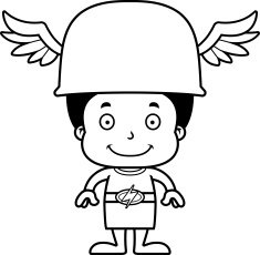 Cartoon Smiling Hermes Boy N6
