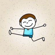 hand drawing happy kid N2
