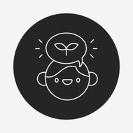 Environmental Awareness person line icon N5