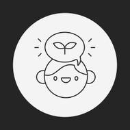 Environmental Awareness person line icon N7