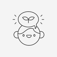 Environmental Awareness person line icon N8
