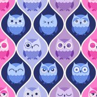 seamless cartoon owls background N2