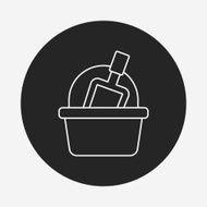 toy sand bucket icon