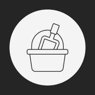 toy sand bucket icon N3
