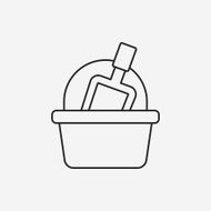 toy sand bucket icon N4