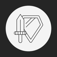 toy Sword and shield icon N2