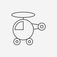 toy helicopter icon N8