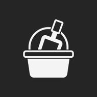 toy sand bucket icon N10