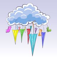 Cloud and umbrellas