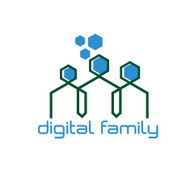 digital family vector design template