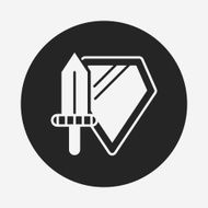 toy Sword and shield icon N3