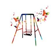 Colorful swing design with butterflies