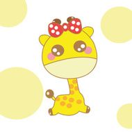 Giraffe Application for children Vector illustration