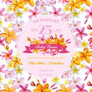 Baby Arrival or Shower Card - with Floral Blossom Design