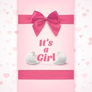 Its a girl Template for baby shower celebration