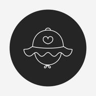 baby hat line icon