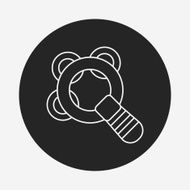 Baby rattle line icon