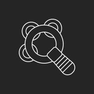 Baby rattle line icon N2