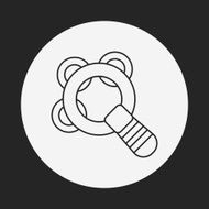Baby rattle line icon N3