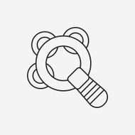 Baby rattle line icon N4