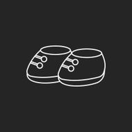 baby shoes line icon N2