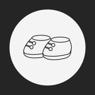 baby shoes line icon N3