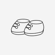 baby shoes line icon N4
