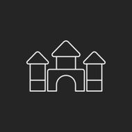 baby toy bricks line icon N2