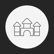 baby toy bricks line icon N3