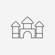 baby toy bricks line icon N4