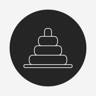 baby toy bricks line icon N5
