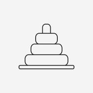baby toy bricks line icon N8