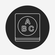 baby toy book line icon