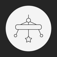 baby hanging line icon N3