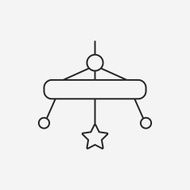 baby hanging line icon N4