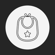 Baby bib line icon