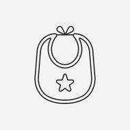 Baby bib line icon N2