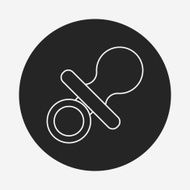 Baby pacifiers line icon