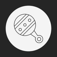 Baby rattle line icon N7