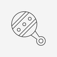 Baby rattle line icon N8