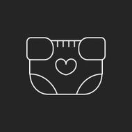 baby diaper line icon N2