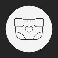 baby diaper line icon N3
