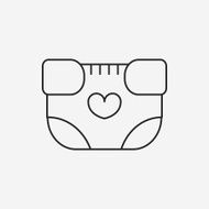baby diaper line icon N4