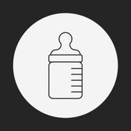 Feeding bottle line icon N3